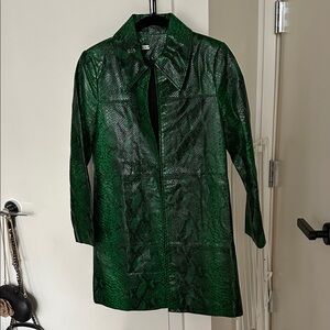 Alice and Olivia Green Snake print jacket Coat